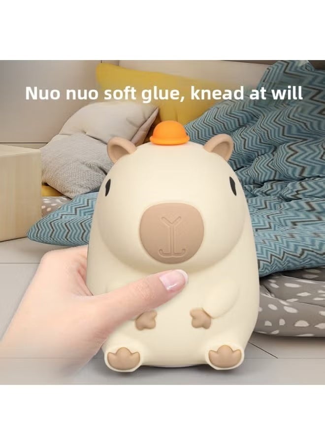 Capybara Night Light - Squishy Silicone Pat Light with Adjustable Brightness & Long- Ideal for Bedroom Sleep Aid & as a Charming Gift Toy - Light Up Your Nights with This Capybara-Inspired Delight - Image 4